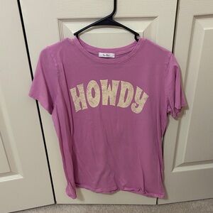 Tres Bien Pink 'Howdy' Short Sleeve Tee